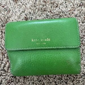 Kate Spade Vibrant Green Leather Wallet